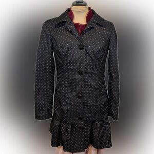 Review Black Polka Dot Trench Coat